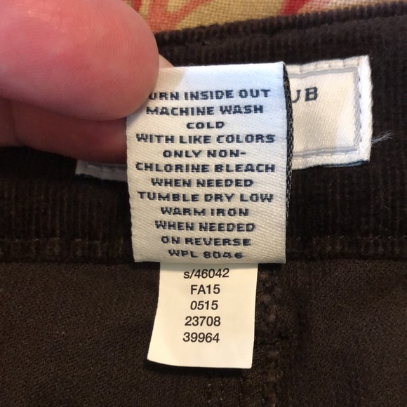 CHARTER CLUB Size 14 Short Corduroy Tummy Slim Panel Chocolate Brown Stretch NEW - Picture 12 of 16